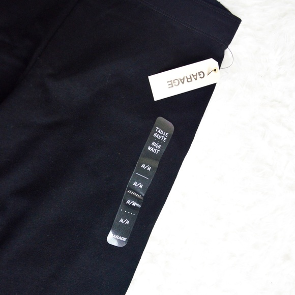 NWT High Waisted Black Leggings Sz M - Picture 3 of 3